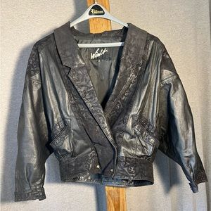 Vintage leather jacket‎